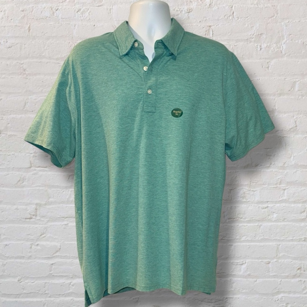L.L.Bean NWOT Men’s XL Regular Slightly Fitted Stretch Polo Pima Cotton Green